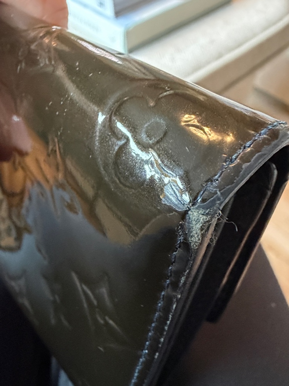 Louis Vuitton Vernis Sarah Wallet Blue Nuit - Picture 15 of 15
